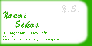 noemi sikos business card